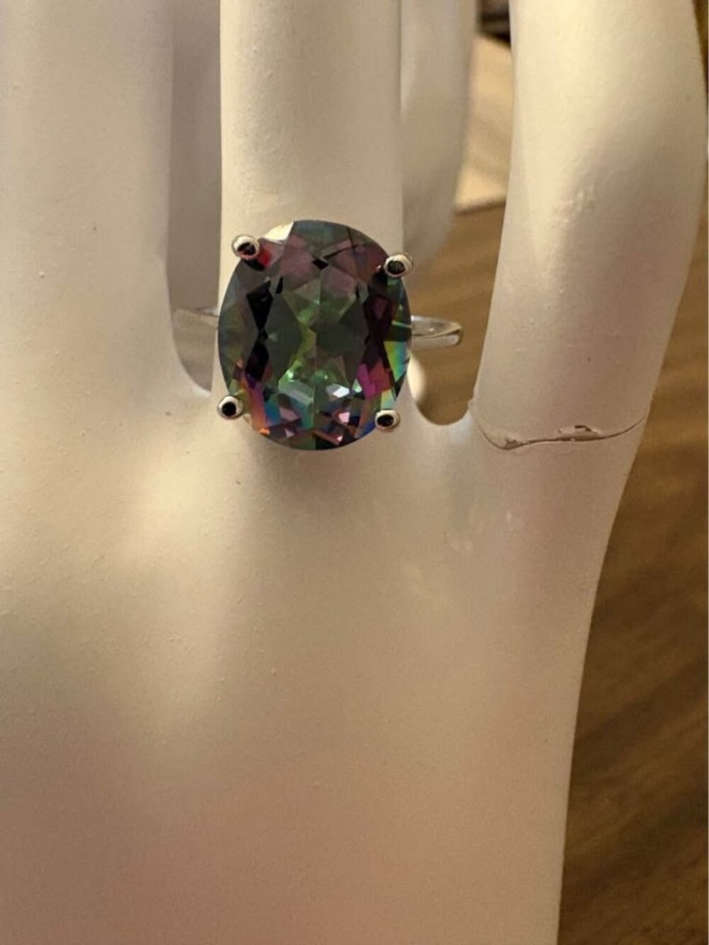 Mystic Topaz Sterling Silver Ring Size 5.5